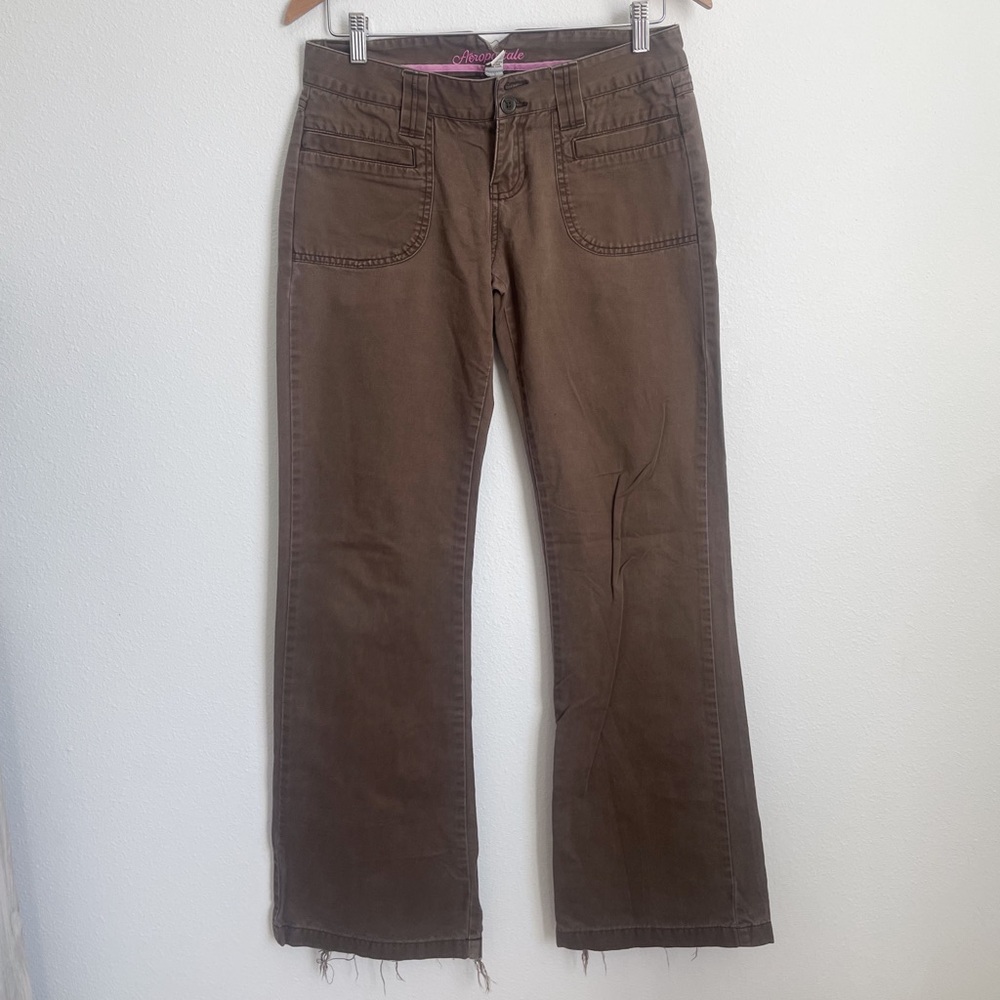 Y2K Brown Low Rise Aeropostale Flare Jeans